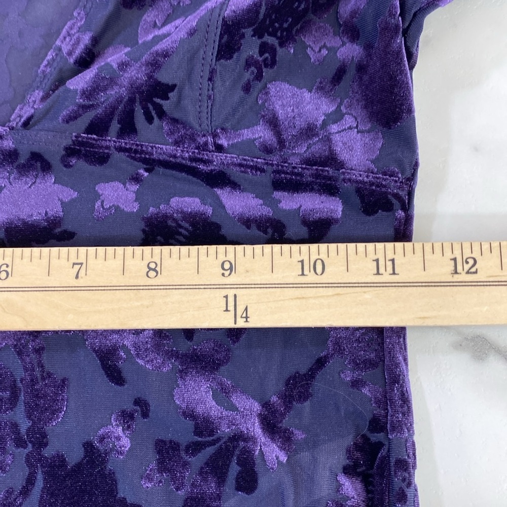 Intimately Free People Magic Hour Bodysuit Women Size XS Purple Velvet Puff‎ - Picture 14 of 16